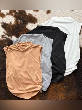 SHEIN Sleeveless Mock Neck Crop Top - 4 Piece Bundle